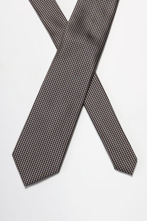 Jacquard Tie 7 cm Dark Blue - Image 2