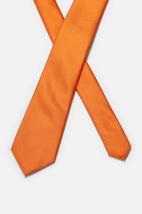 Jacquard Tie 7 cm Orange - Image 2
