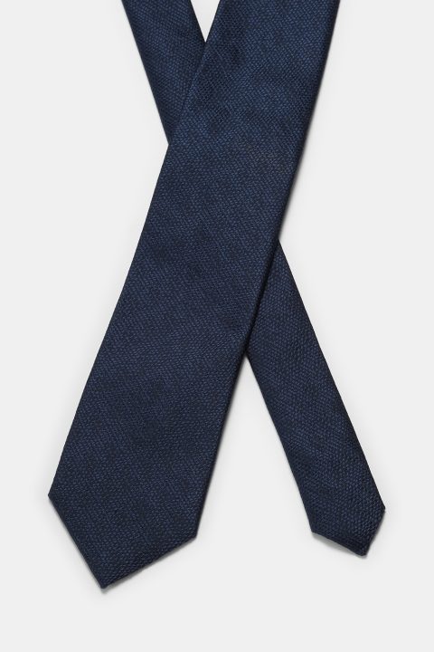 Jacquard Tie 7 cm Dark Blue - Image 2