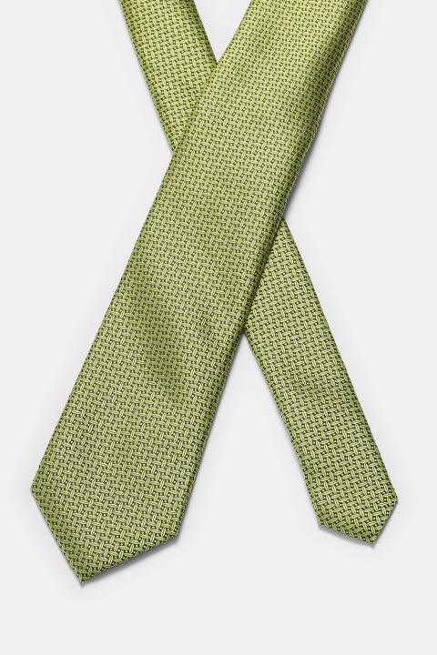 Jacquard Tie 7 cm Light Green - Image 2