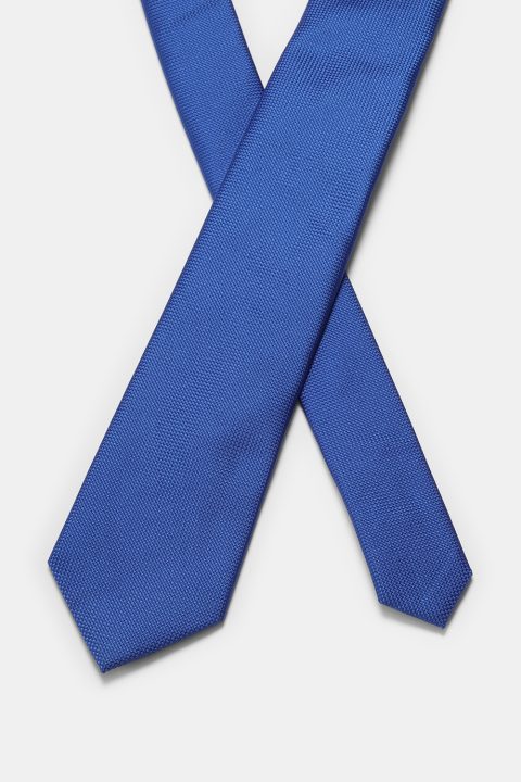 Jacquard Tie 7 cm Blue - Image 2