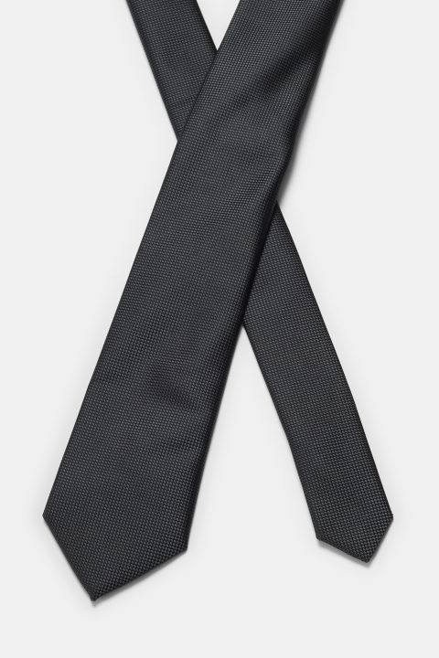 Jacquard Tie 7 cm Gray - Image 2