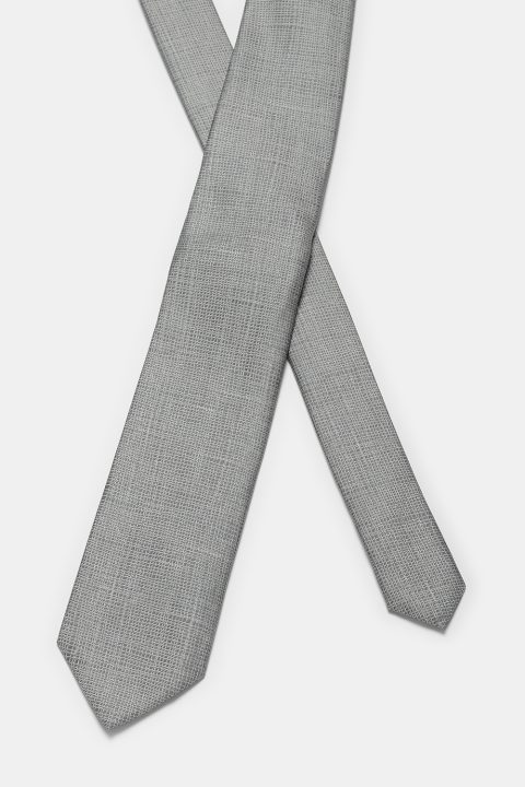 Jacquard Tie 7 cm Gray - Image 2