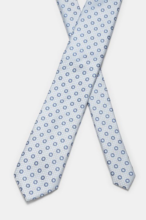 Jacquard Tie 7 cm Light Blue - Image 2