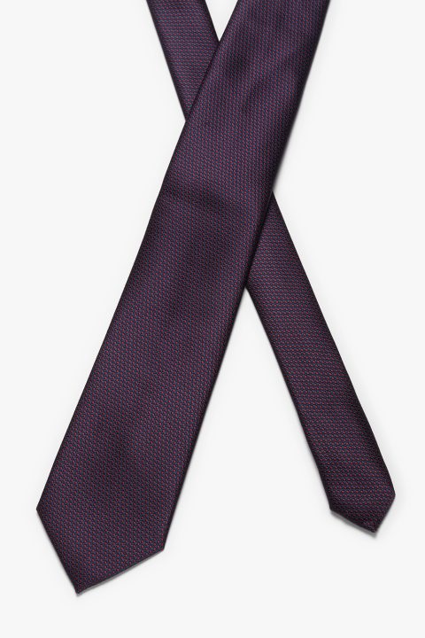 Jacquard Tie 7 cm Dark Blue - Image 2