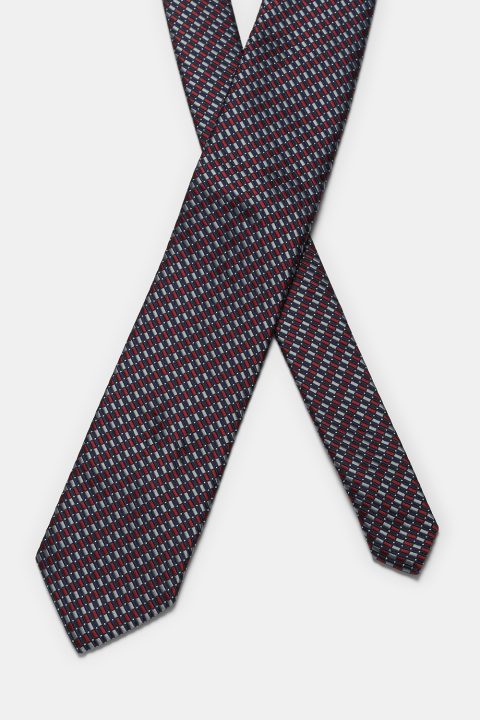 Jacquard Tie 7 cm Gray - Image 2