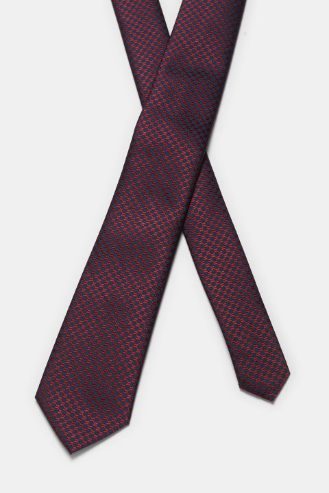 Jacquard Tie 7 cm Maroon - Image 2