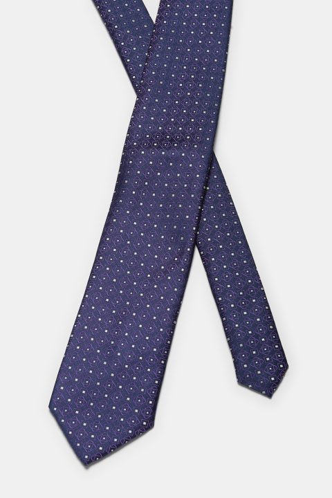 Jacquard Tie 7 cm Purple - Image 2