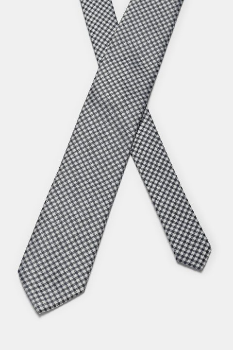 Jacquard Tie 7 cm Gray - Image 2