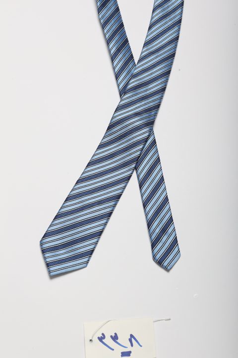 Stripe Tie 7 cm Light Blue - Image 2
