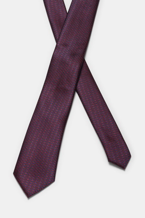 Jacquard Tie 7 cm Maroon - Image 2