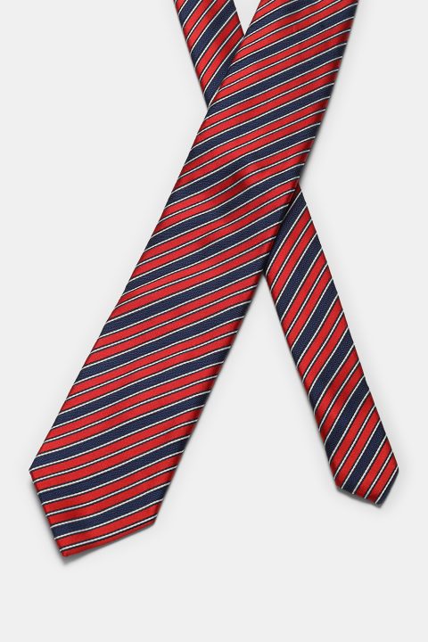 Stripe Tie 7 cm Red - Image 2
