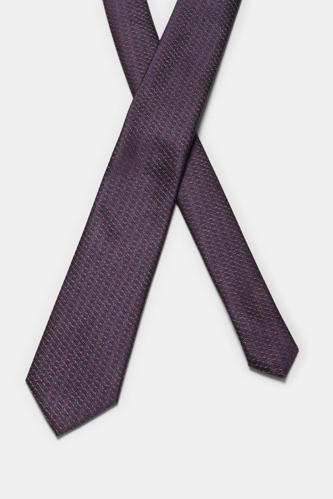 Jacquard Tie 7 cm Maroon - Image 2