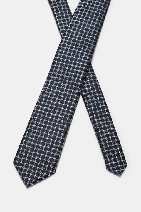 Jacquard Tie 7 cm Black - Image 2