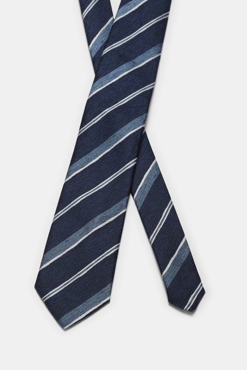 Stripe Tie 7 cm Dark Blue - Image 2