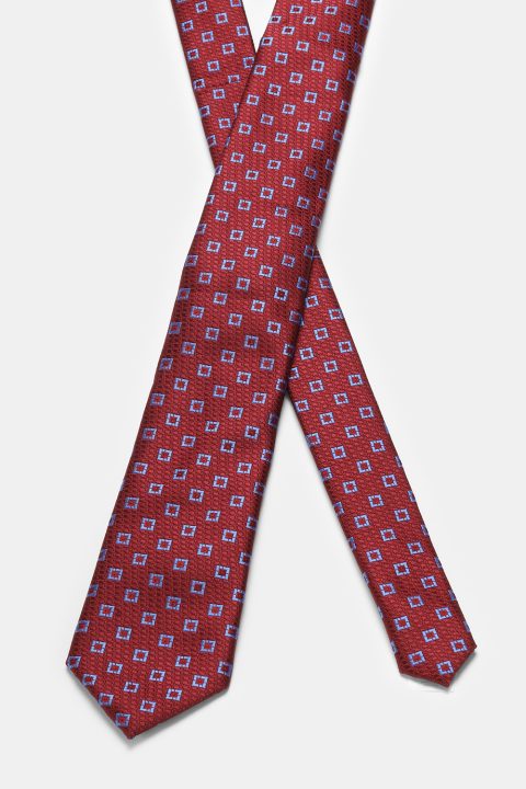 Jacquard Tie 7 cm Maroon - Image 2