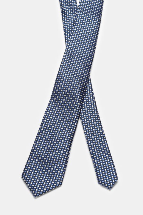 Jacquard Tie 7 cm Blue - Image 2