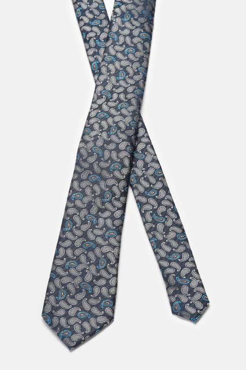Jacquard Tie 7 cm Gray - Image 2