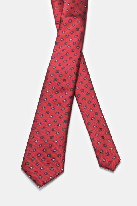 Jacquard Tie 7 cm Maroon - Image 2