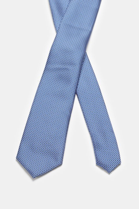 Jacquard Tie 7 cm Light Blue - Image 2