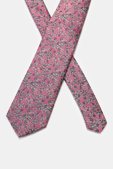 Jacquard Tie 7 cm Pink - Image 2