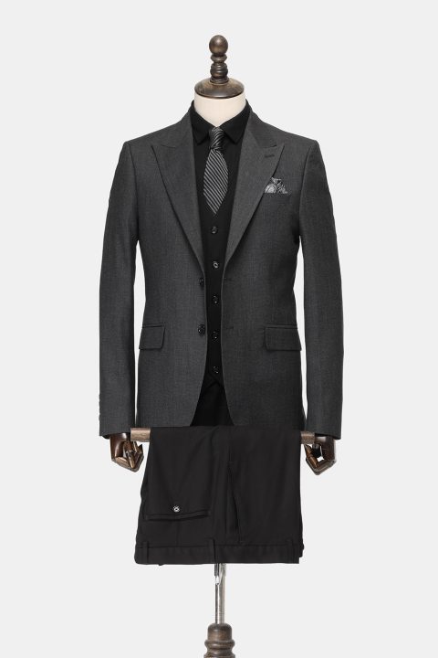 Slim Fit Suit Gray