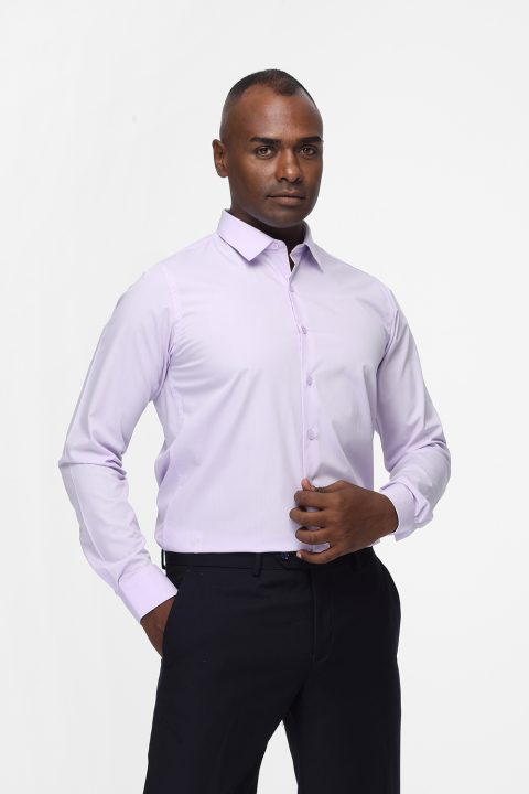 Classic Shirt Slim fit Light Purple - Image 3