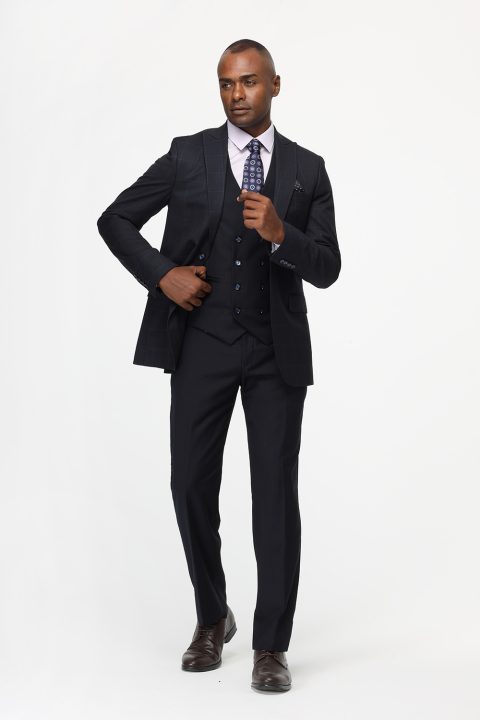 Slim Straight Fit Suit Dark Blue