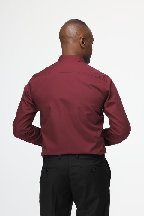 Classic Shirt Slim fit Maroon - Image 3