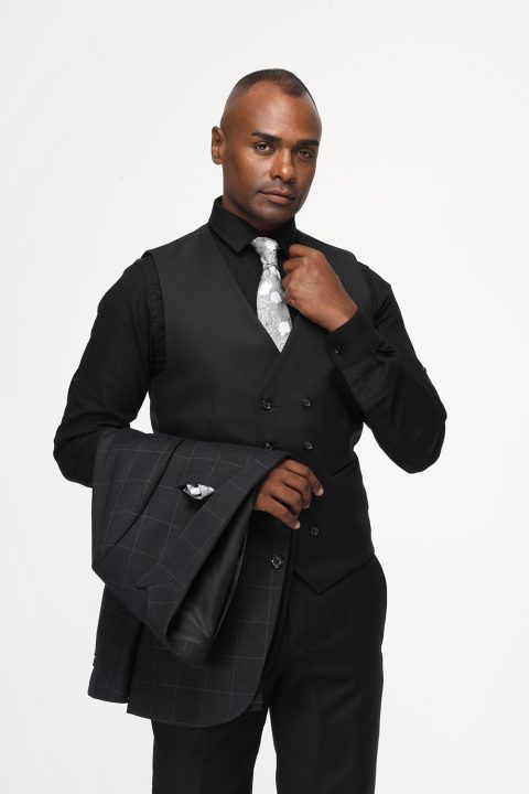 Slim Straight Fit Suit Gray - Image 3