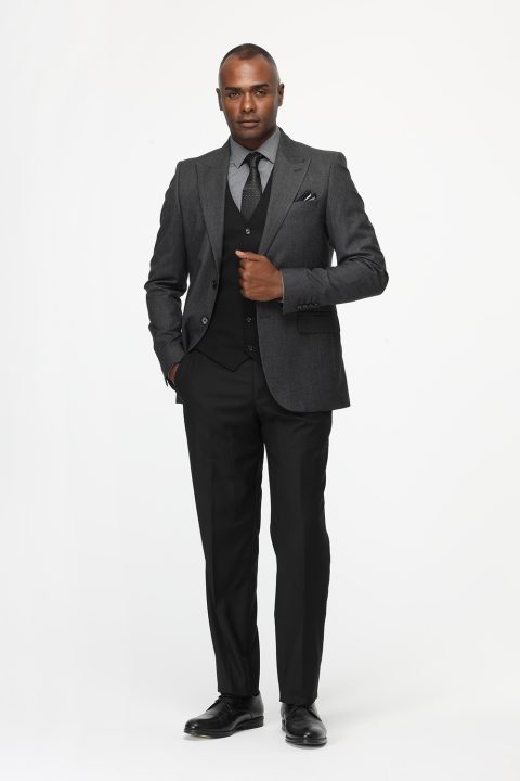 Slim Fit Suit Gray