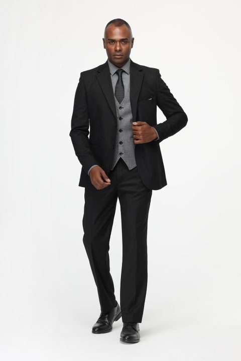 Slim Fit Suit Black