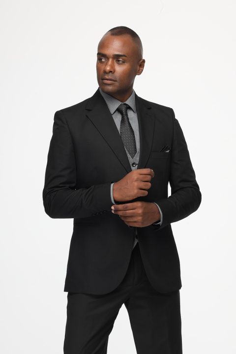 Slim Fit Suit Black - Image 4
