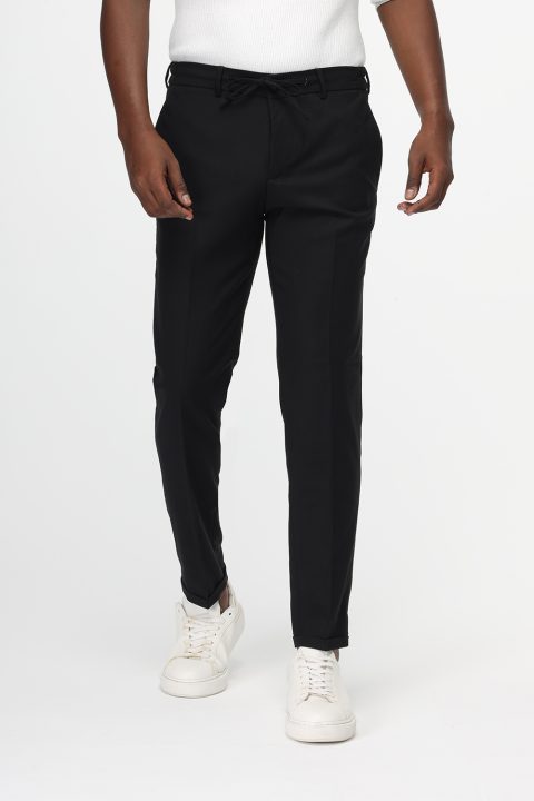 Slim Fit Classic Pants Black