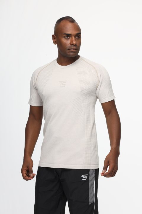 Regular Fit Sports T-Shirt Beige