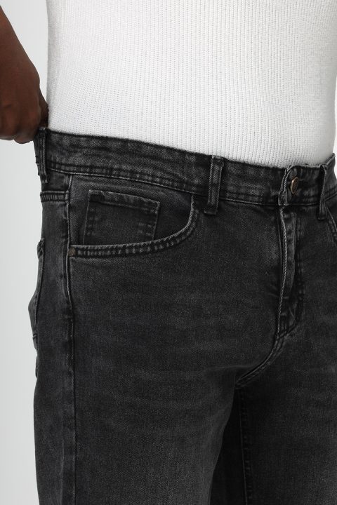 Slim Straight Fit Trousers Jeans Light Gray - Image 3
