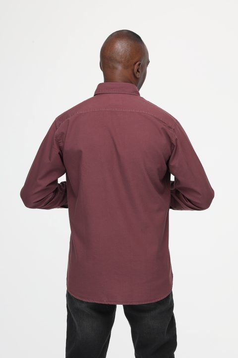 New Fit Shirt Maroon - Image 3