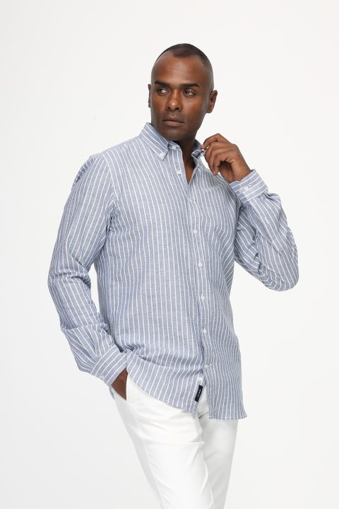New Fit Shirt Dark Blue - Image 3