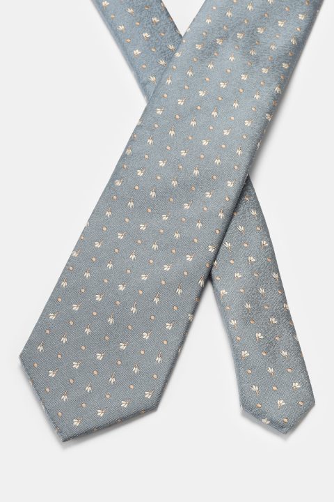 Jacquard Tie 7 cm Gray - Image 2