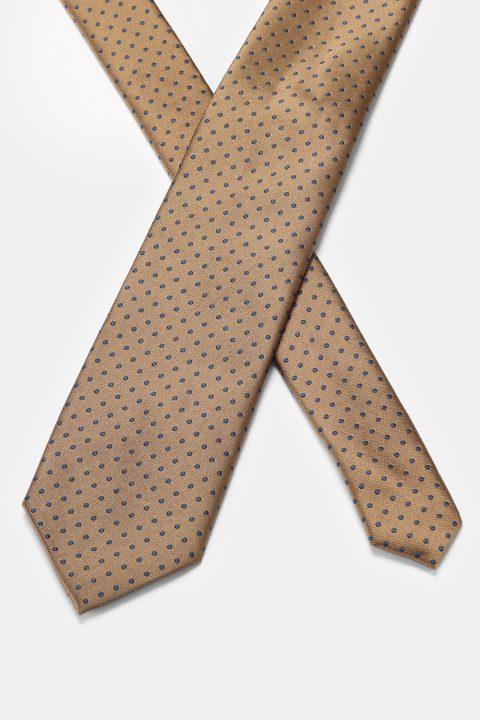 Jacquard Tie 7 cm Brown - Image 2