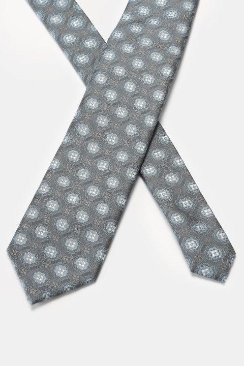 Jacquard Tie 7 cm Gray - Image 2