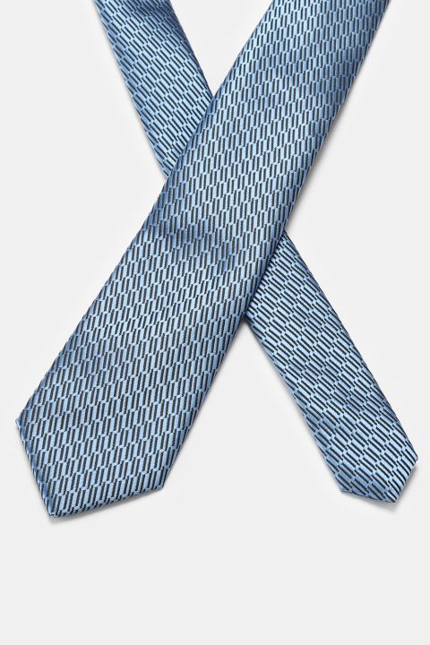 Jacquard Tie 7 cm Light Blue - Image 2