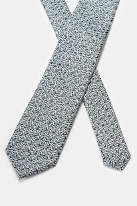 Jacquard Tie 7 cm Gray - Image 2