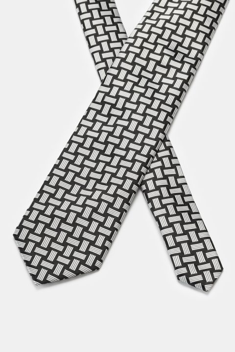 Jacquard Tie 7 cm Gray - Image 2