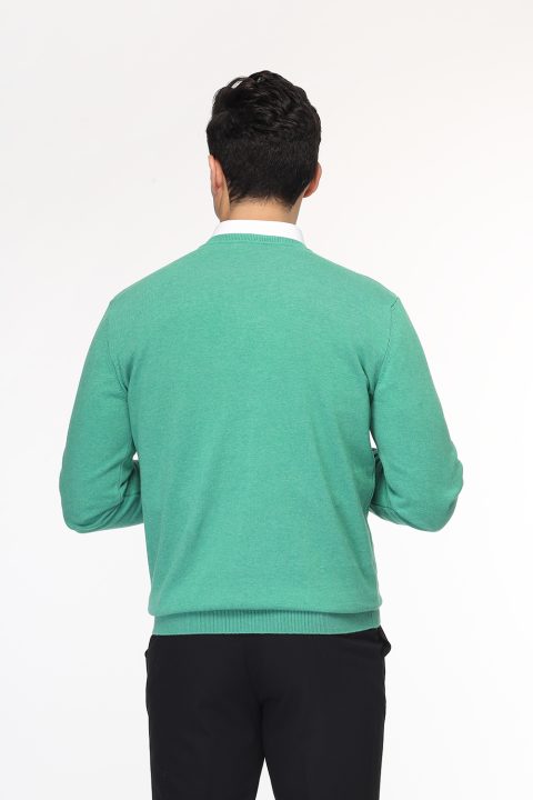 Regular Fit Pullover V Light Green - Image 4