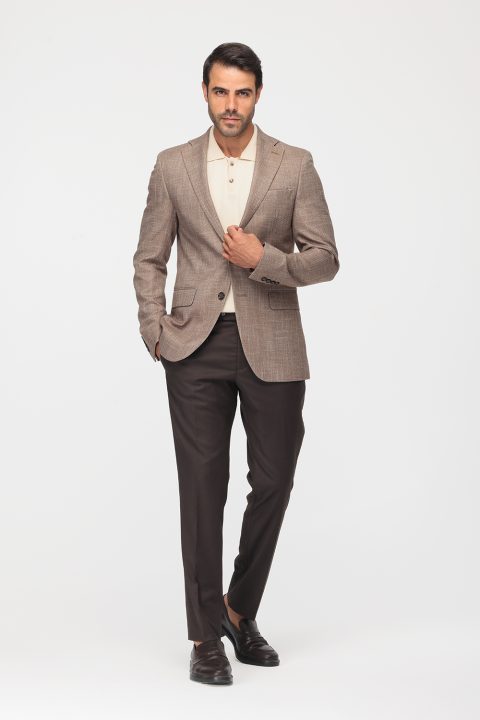 Slim Fit Suit Beige