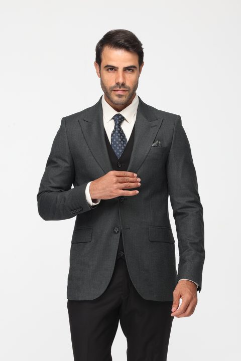 Slim Fit Suit Green - Image 4