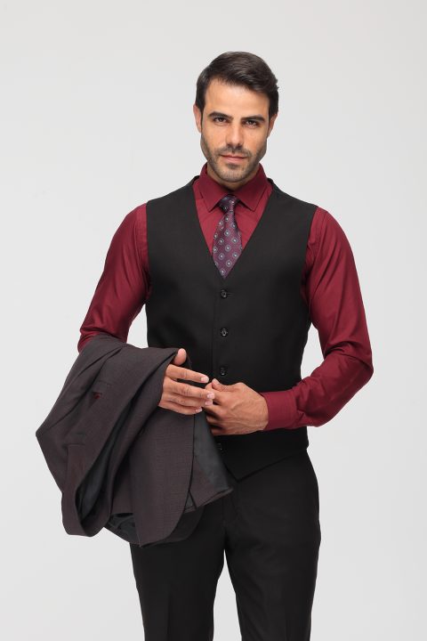 Slim Fit Suit Purple - Image 3