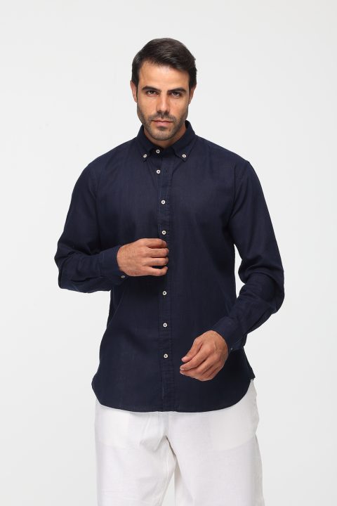 Regular Fit Shirt Dark Blue