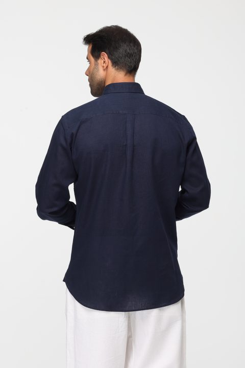 Regular Fit Shirt Dark Blue - Image 3